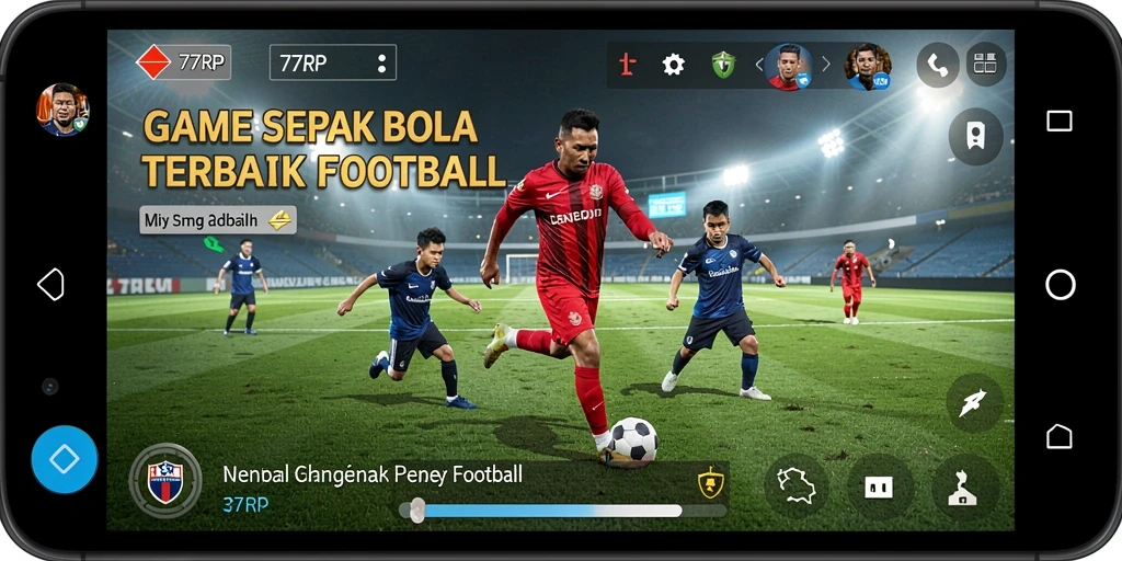 Tampilan aksi menyenangkan dalam permainan sepak bola di 77RP.