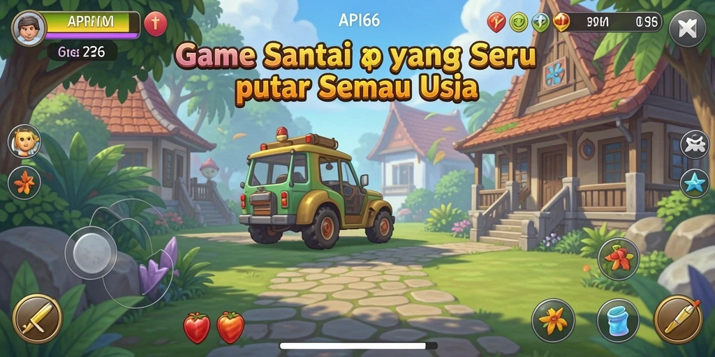 Tampilan gameplay API66 yang ceria dan menghibur.