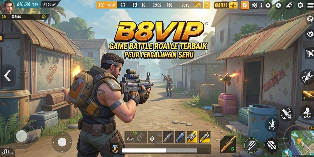 Tangkapan layar menampilkan aksi seru dalam B8VIP saat berjuang untuk bertahan hidup.