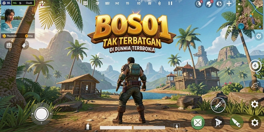 Tampilan gameplay seru di dunia terbuka BOS01.