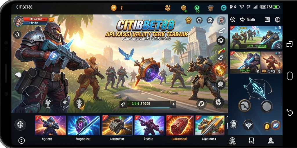 Tampilan utama CITIBET88 dengan fitur-fitur Utility yang lengkap.