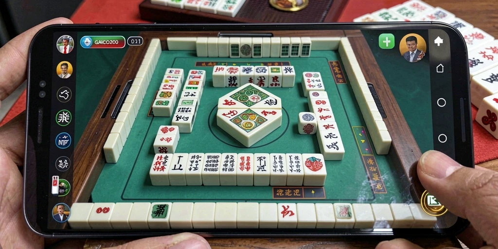 Screenshot gameplay GARCO200 menampilkan aksi seru permainan Mahjong.