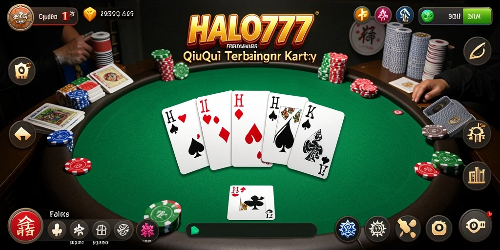 Tampilan seru gameplay QiuQiu di HALO777.