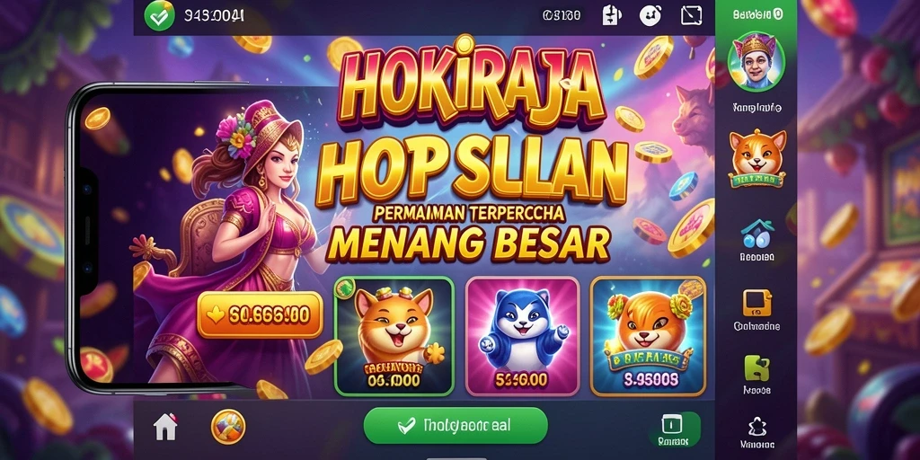 Tampilan gameplay HOKIRAJA dengan mesin Slot yang menarik.