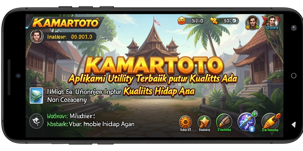 Tampilan utama KAMARTOTO dengan berbagai fitur utility yang menarik.
