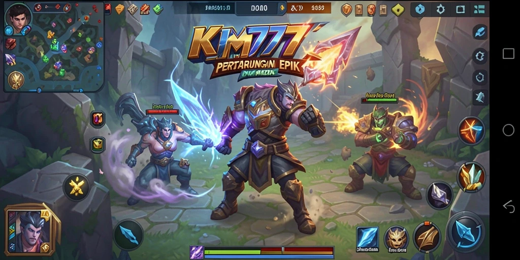 Gameplay MOBA seru dengan karakter unik dan strategi mendalam.