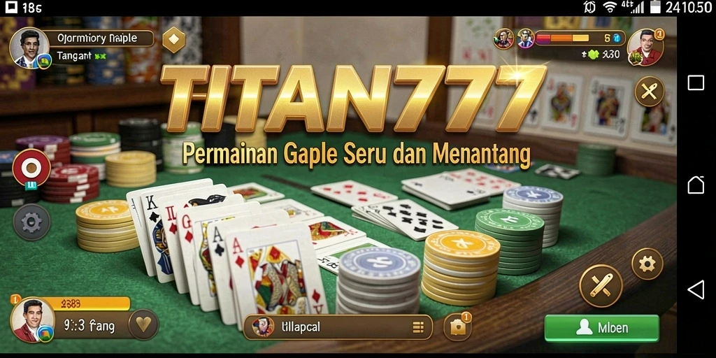 Screenshot gameplay Gaple yang seru dan menarik di TITAN777.